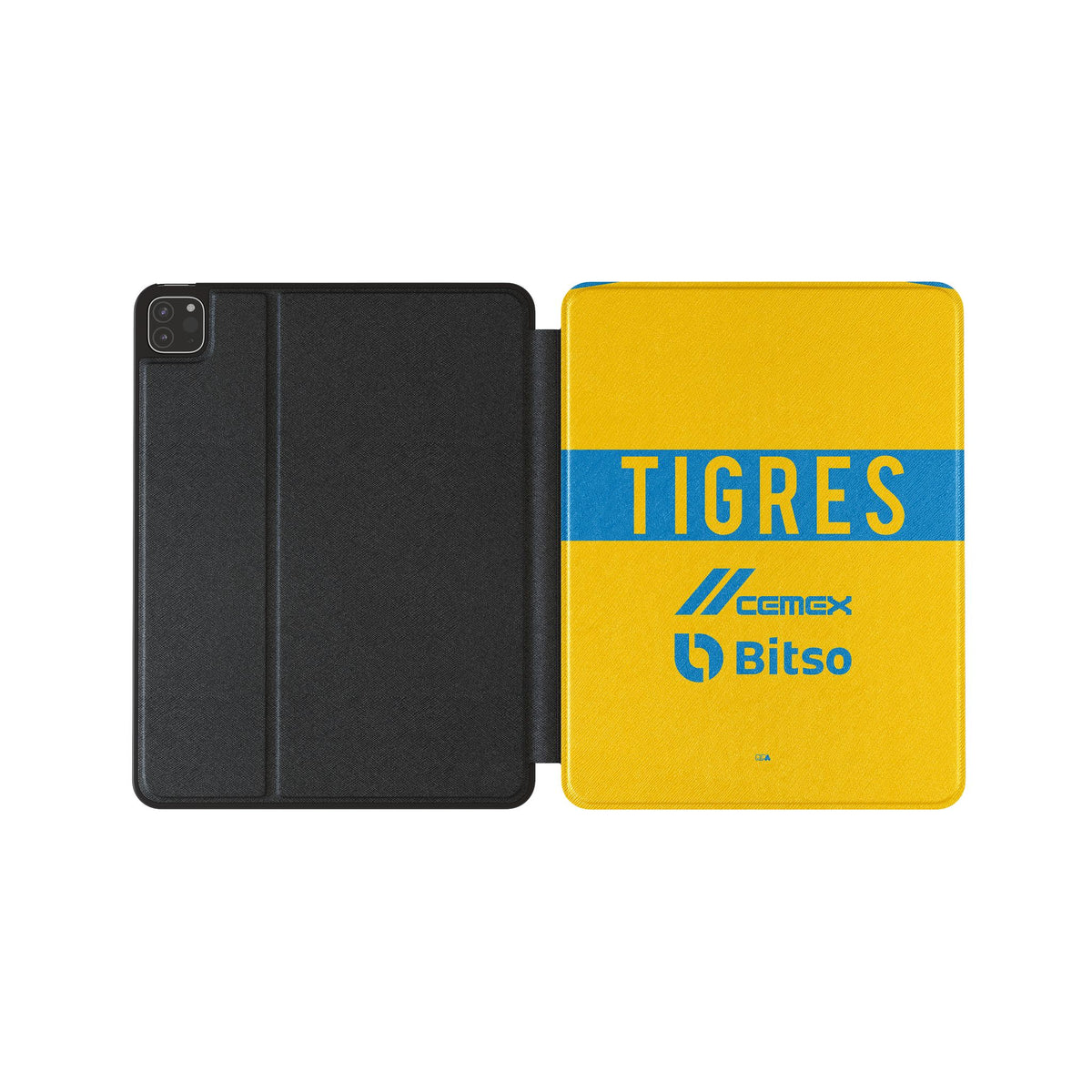 iPad case with the Tigres 2022-23 Home football shirt design by RIPA Football