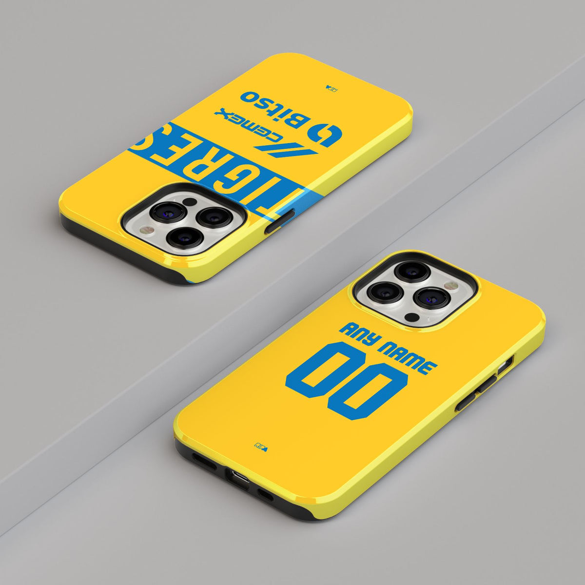 Phone case with the Tigres 2022-23 Home football shirt design by RIPA Football