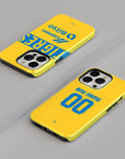 Phone case with the Tigres 2022-23 Home football shirt design by RIPA Football