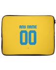 Laptop sleeve with the Tigres 2022-23 Home football shirt design by RIPA Football