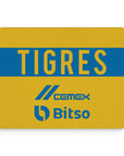 Mouse pad with the Tigres 2022-23 Home football shirt design by RIPA Football