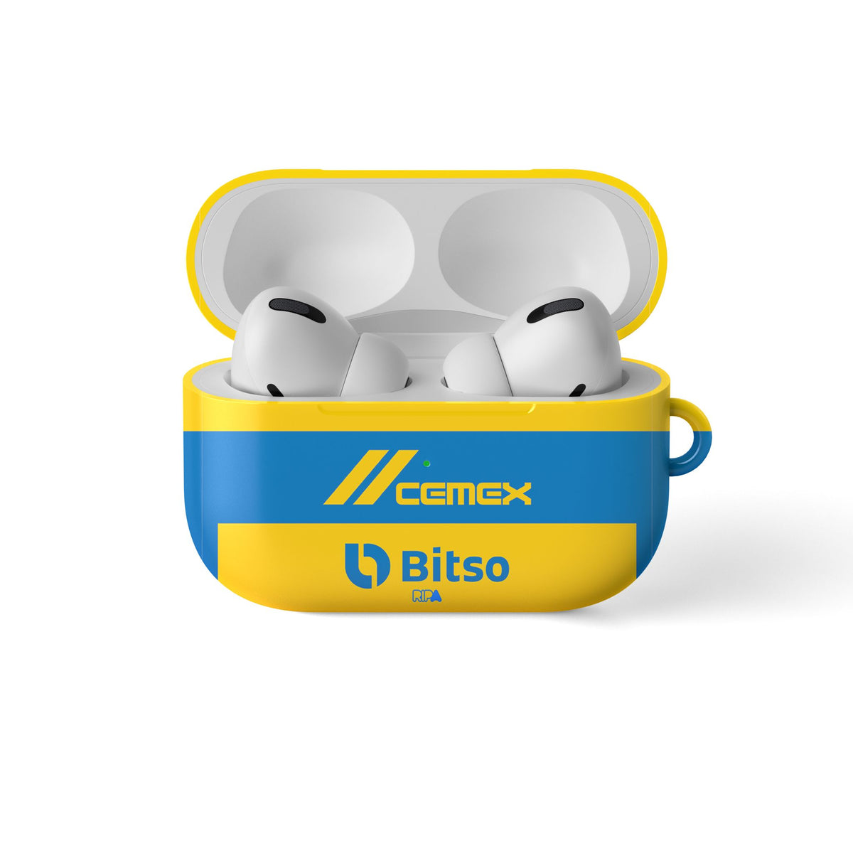 AirPods case with the Tigres 2023-24 Home football shirt design by RIPA Football
