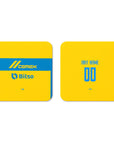 Coaster with the Tigres 2023-24 Home football shirt design by RIPA Football