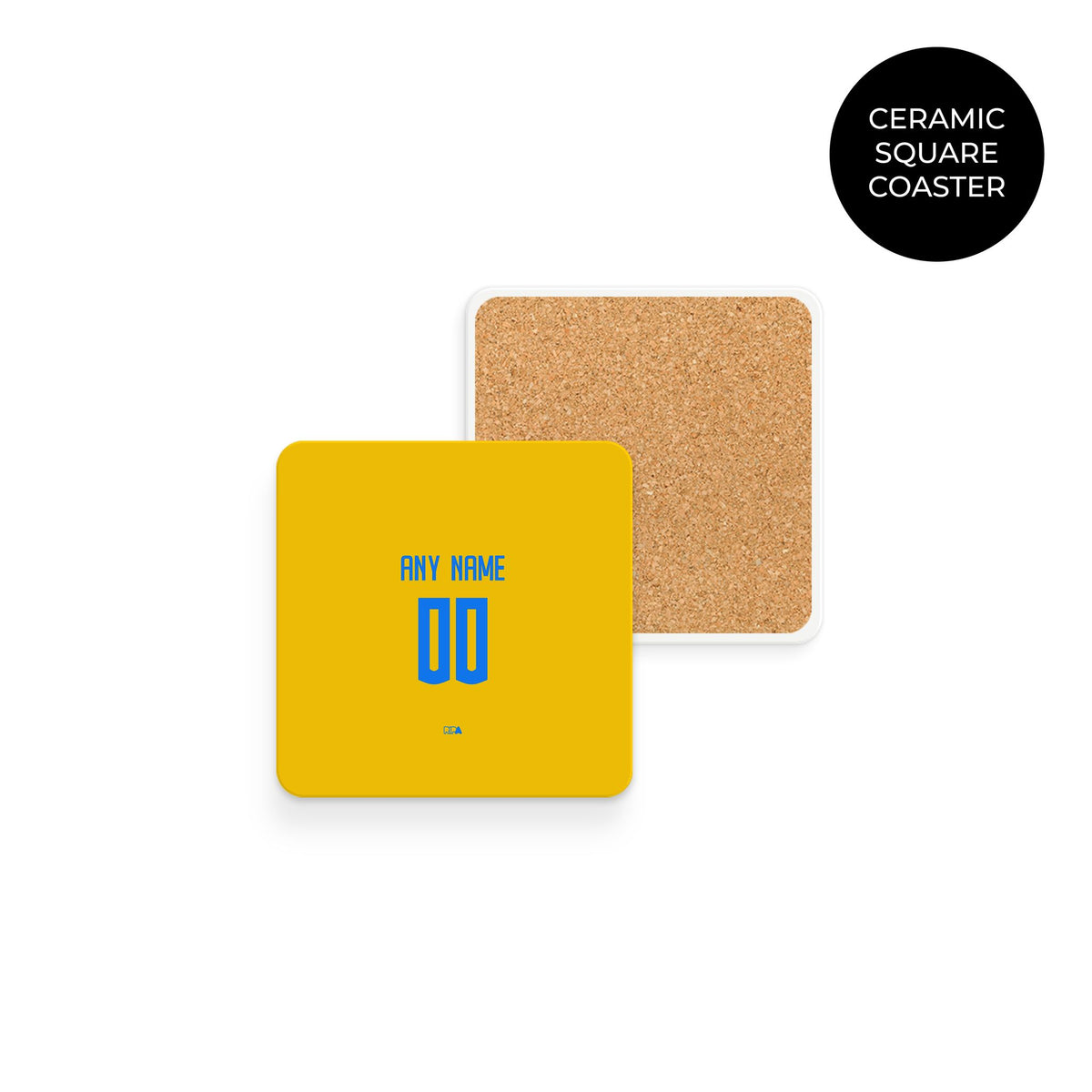 Coaster with the Tigres 2023-24 Home football shirt design by RIPA Football