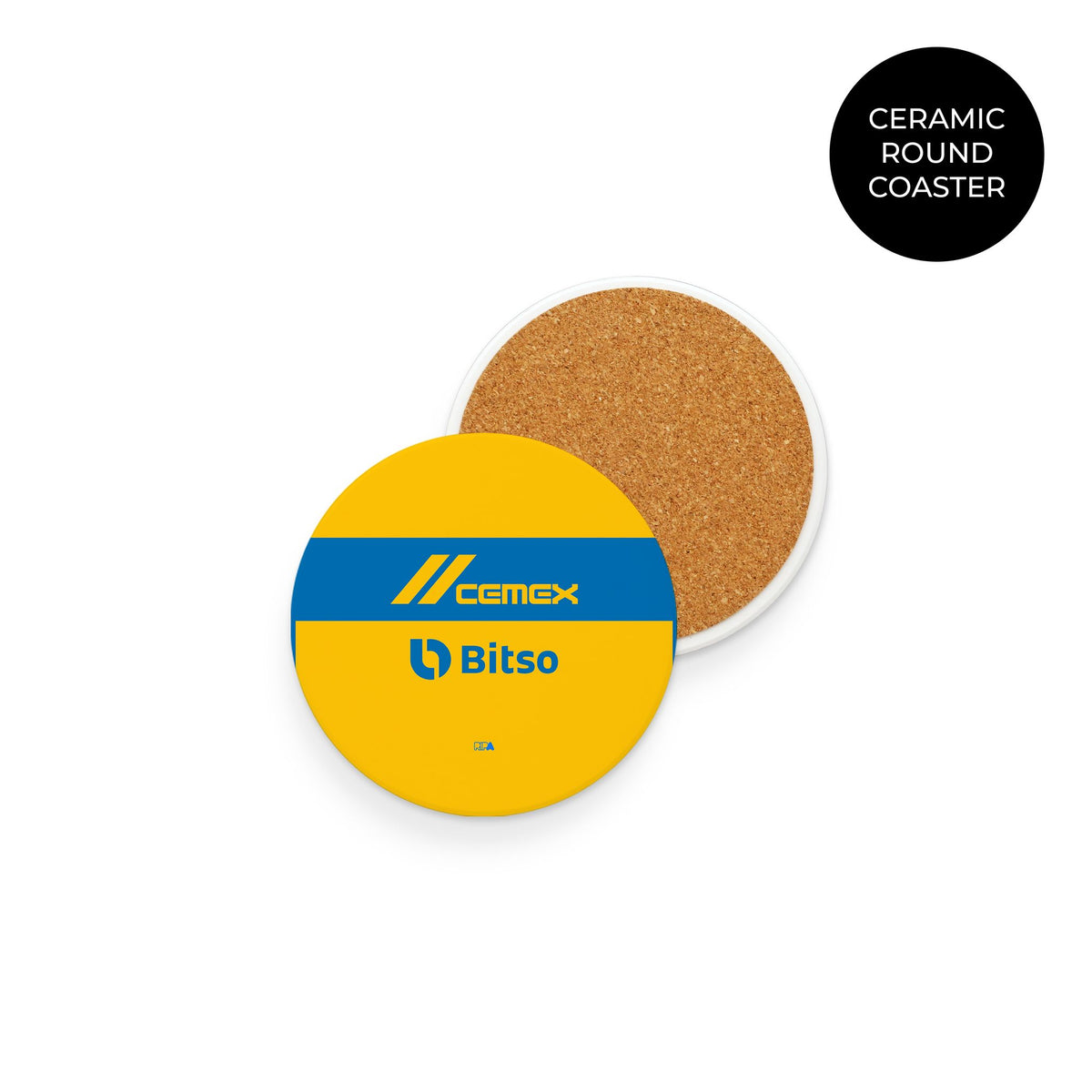 Coaster with the Tigres 2023-24 Home football shirt design by RIPA Football