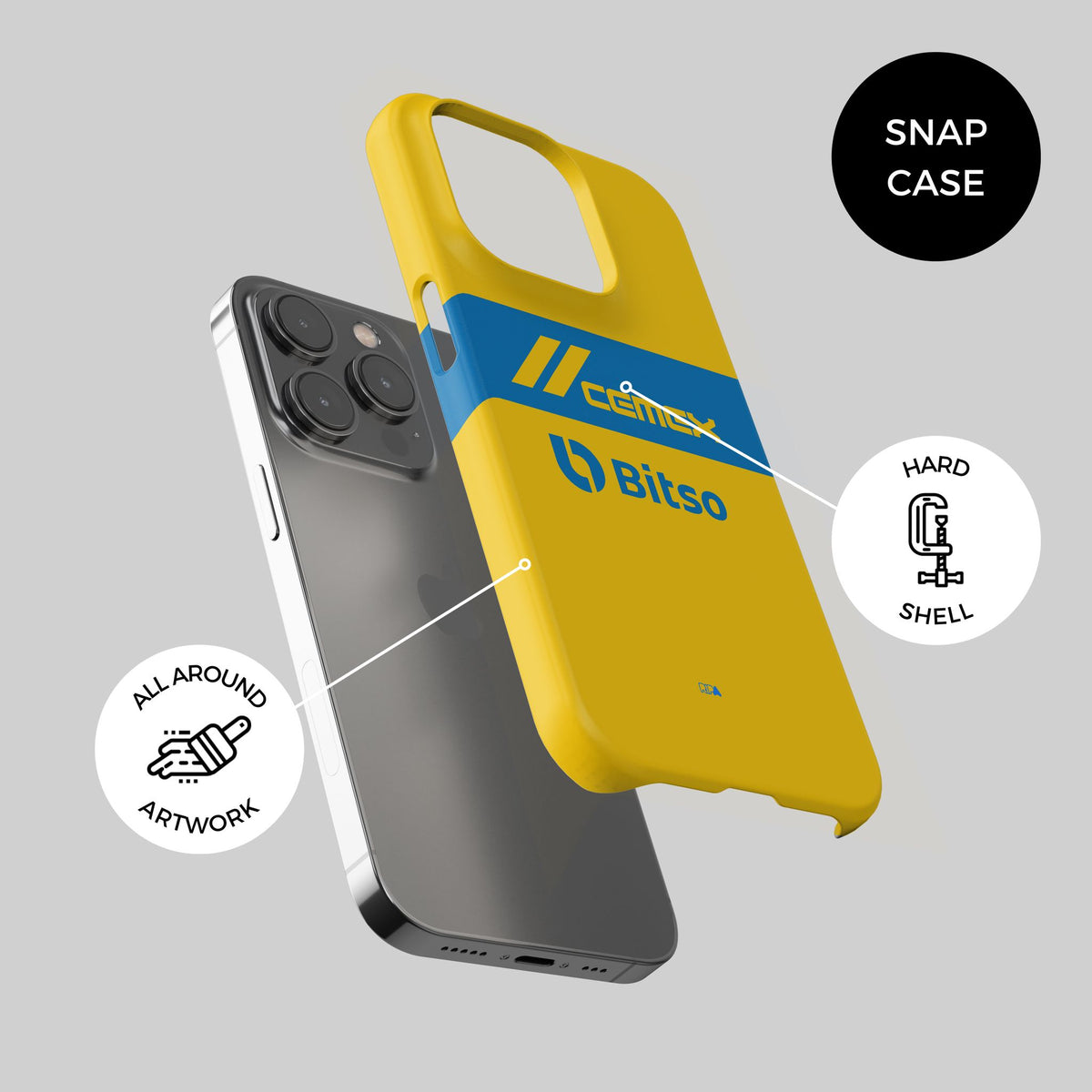 Phone case with the Tigres 2023-24 Home football shirt design by RIPA Football
