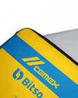 Laptop sleeve with the Tigres 2023-24 Home football shirt design by RIPA Football