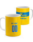 Mug with the Tigres 2023-24 Home football shirt design by RIPA Football