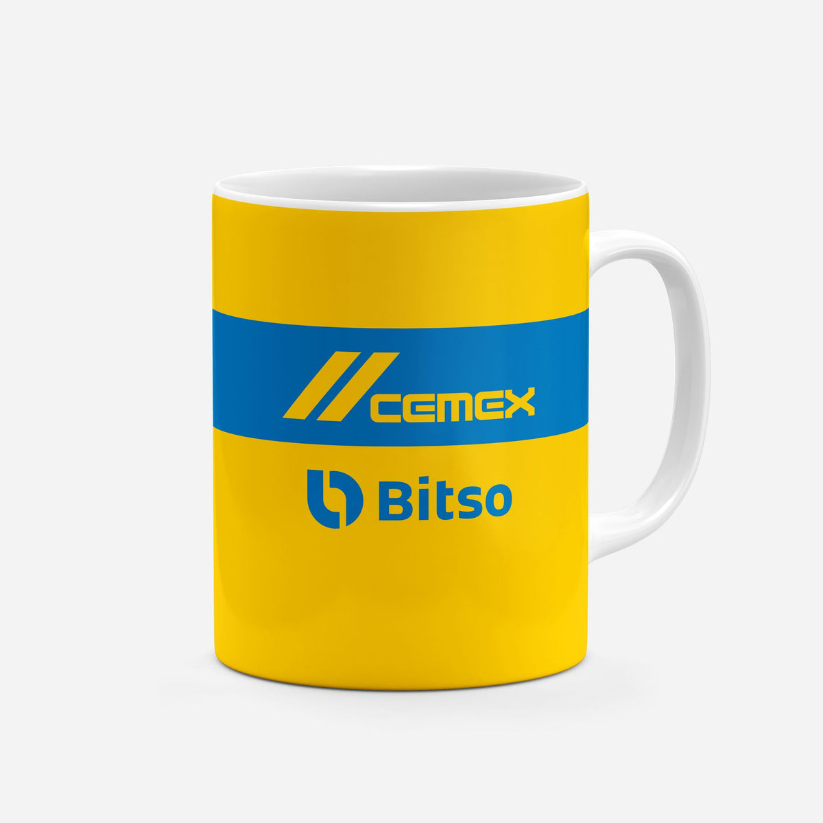 Mug with the Tigres 2023-24 Home football shirt design by RIPA Football
