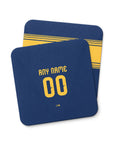 Coaster with the Tigres 2026-27 Away football shirt design by RIPA Football