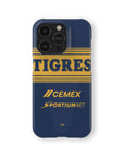 Phone case with the Tigres 2026-27 Away football shirt design by RIPA Football
