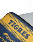 Laptop sleeve with the Tigres 2026-27 Away football shirt design by RIPA Football