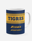 Mug with the Tigres 2026-27 Away football shirt design by RIPA Football
