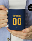 Mug with the Tigres 2026-27 Away football shirt design by RIPA Football