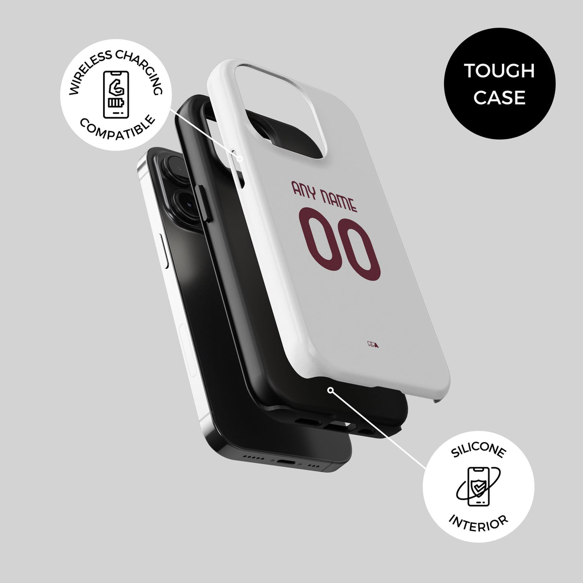 Phone case with the Torino 2026-27 Away football shirt design by RIPA Football