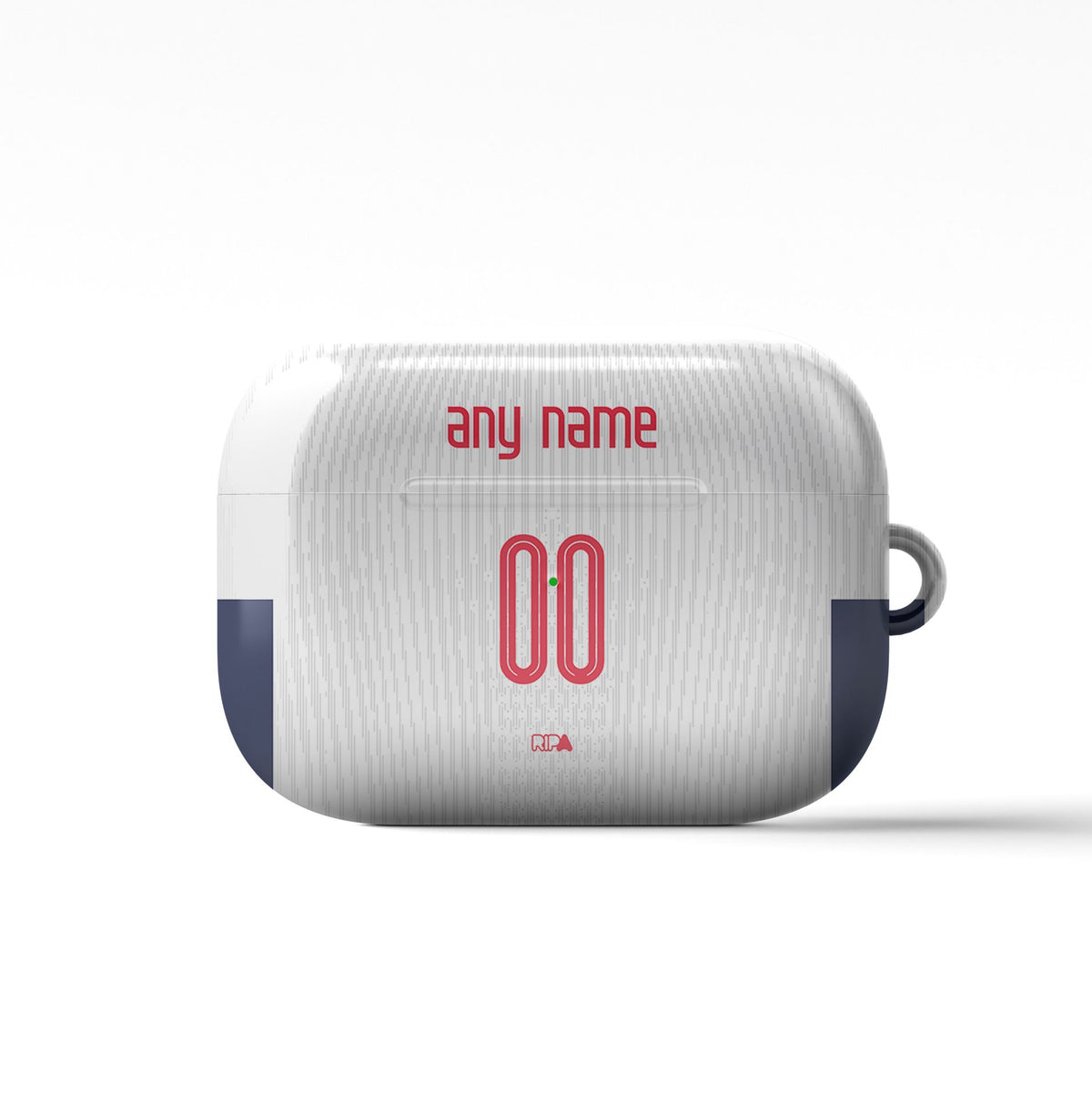 AirPods case with the Tottenham Hotspur 2024-25 Home football shirt design by RIPA Football