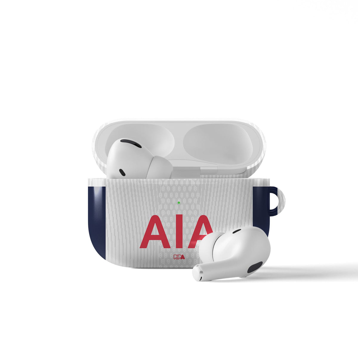 AirPods case with the Tottenham Hotspur 2024-25 Home football shirt design by RIPA Football