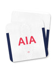 Coaster with the Tottenham Hotspur 2024-25 Home football shirt design by RIPA Football