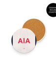 Coaster with the Tottenham Hotspur 2024-25 Home football shirt design by RIPA Football