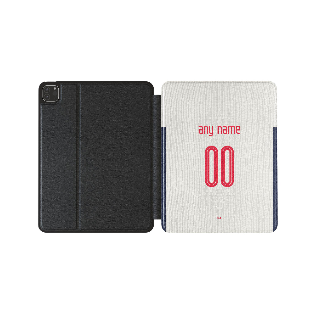 iPad case with the Tottenham Hotspur 2024-25 Home football shirt design by RIPA Football