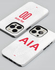 Phone case with the Tottenham Hotspur 2024-25 Home football shirt design by RIPA Football