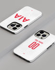Phone case with the Tottenham Hotspur 2024-25 Home football shirt design by RIPA Football
