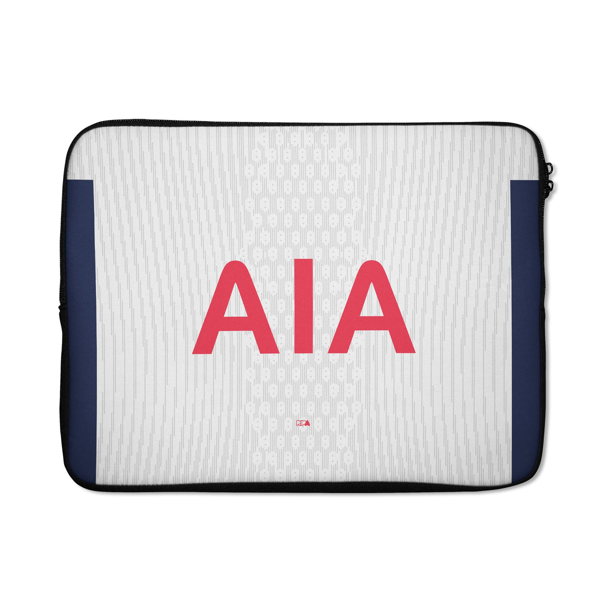 Laptop sleeve with the Tottenham Hotspur 2024-25 Home football shirt design by RIPA Football