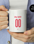 Mug with the Tottenham Hotspur 2024-25 Home football shirt design by RIPA Football