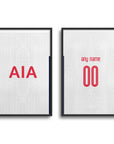 Print with the Tottenham Hotspur 2024-25 Home football shirt design by RIPA Football