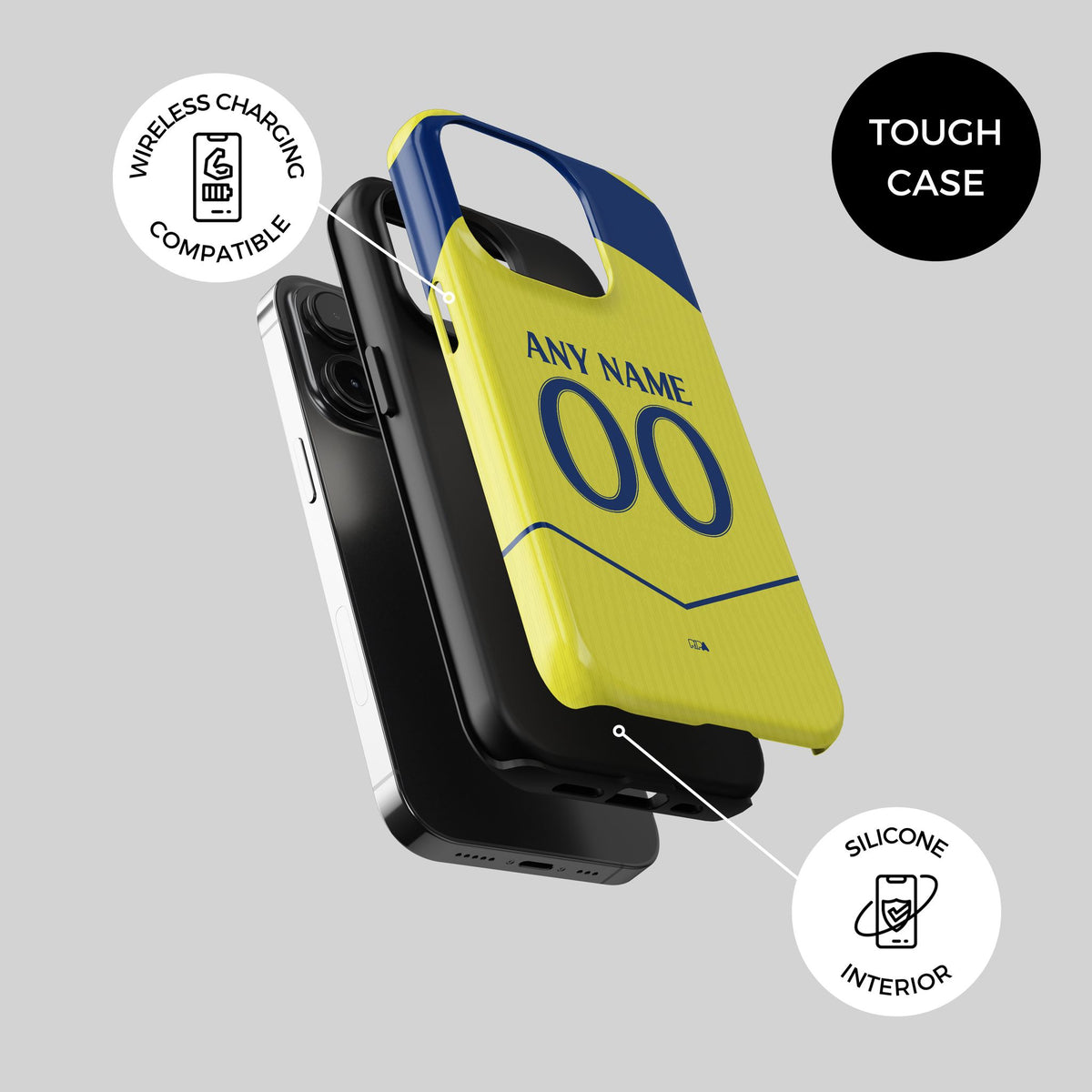 Phone case with the Tottenham Hotspur 2025-26 Third football shirt design by RIPA Football