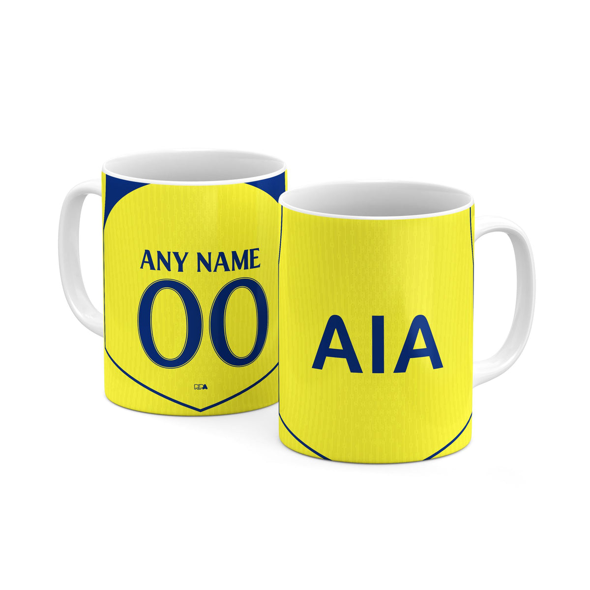 Mug with the Tottenham Hotspur 2025-26 Third football shirt design by RIPA Football