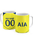 Mug with the Tottenham Hotspur 2025-26 Third football shirt design by RIPA Football