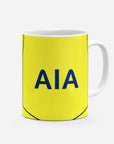 Mug with the Tottenham Hotspur 2025-26 Third football shirt design by RIPA Football