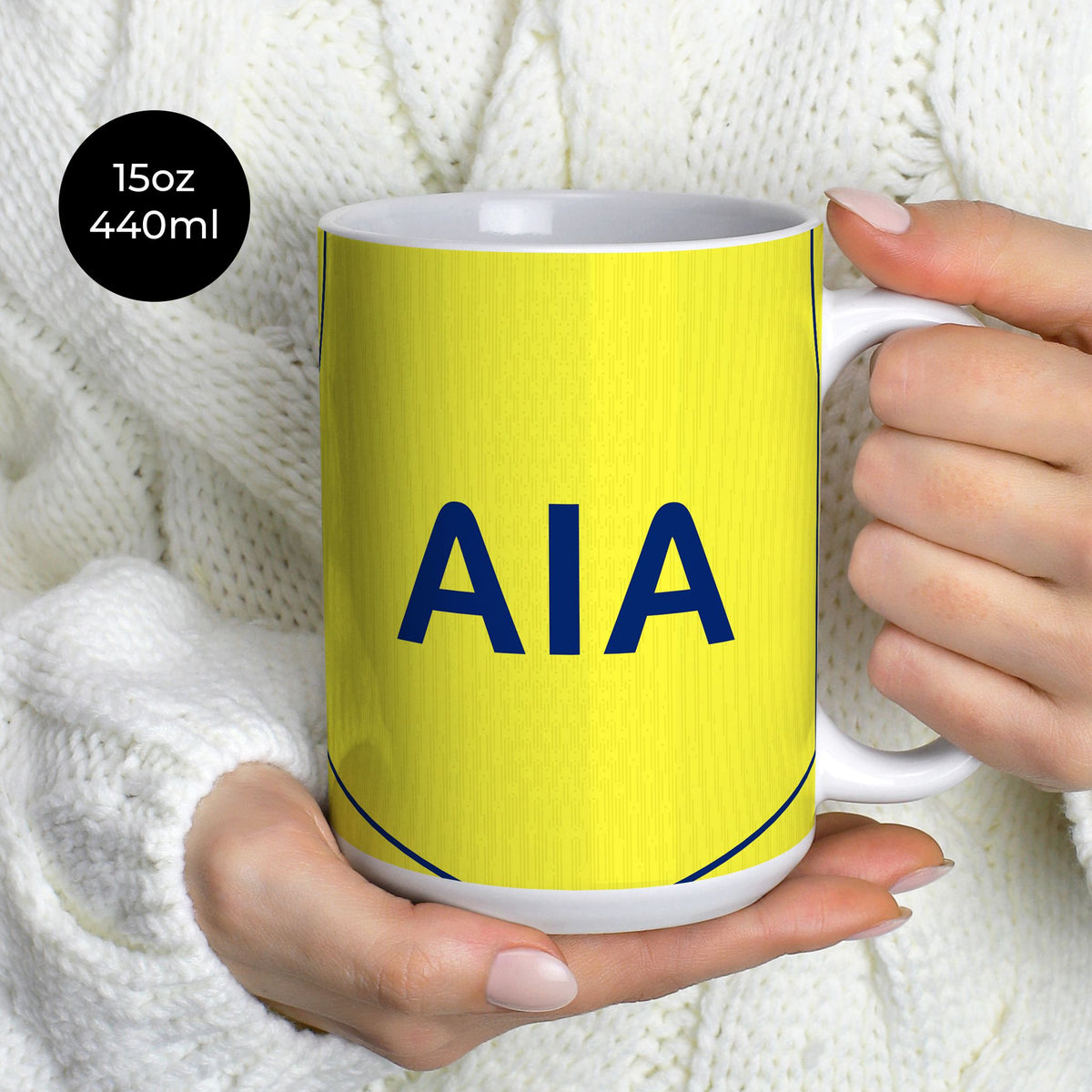 Mug with the Tottenham Hotspur 2025-26 Third football shirt design by RIPA Football
