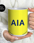 Mug with the Tottenham Hotspur 2025-26 Third football shirt design by RIPA Football