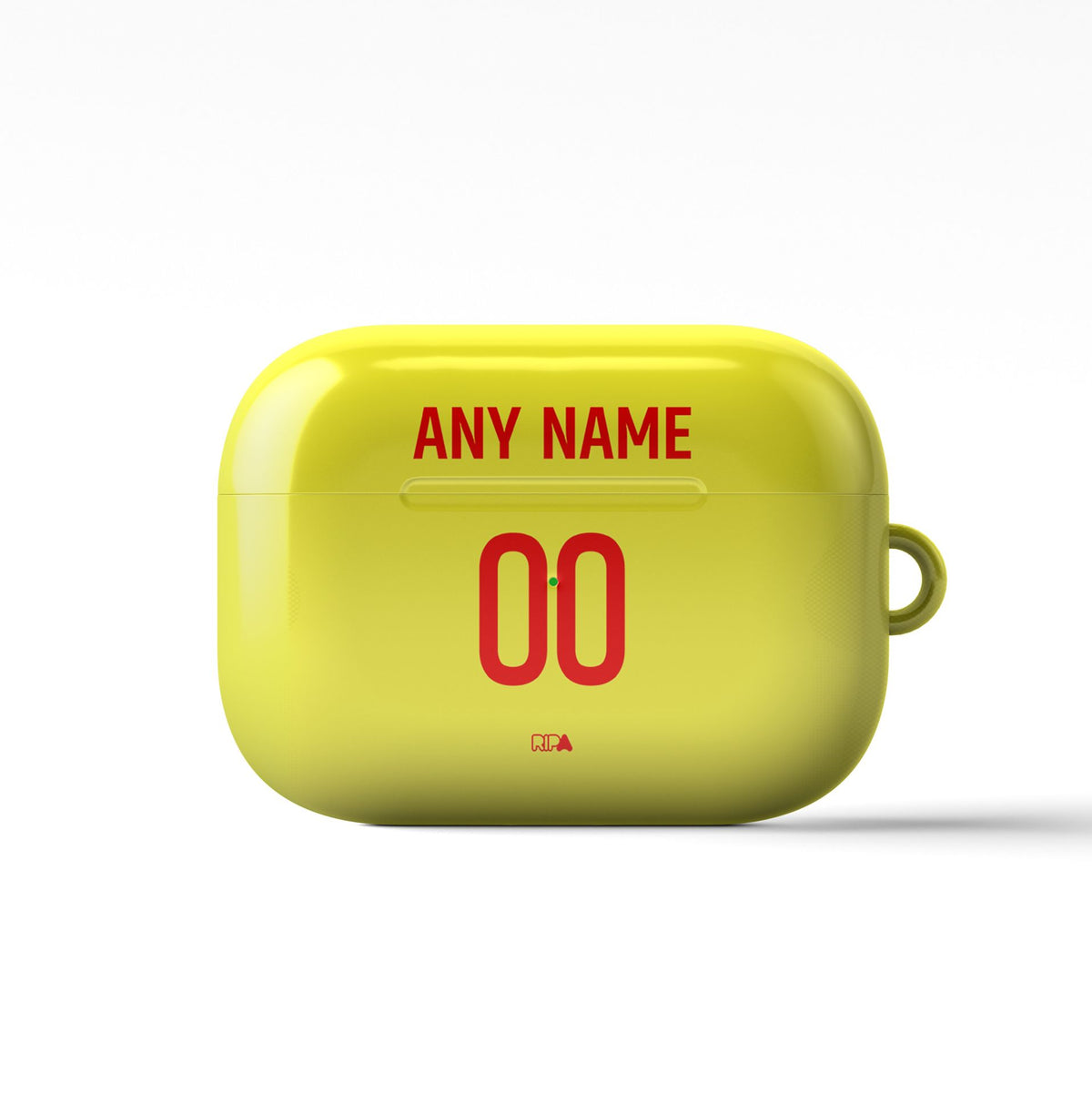 AirPods case with the Union Berlin 2024-25 Alternate football shirt design by RIPA Football