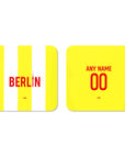 Coaster with the Union Berlin 2024-25 Alternate football shirt design by RIPA Football