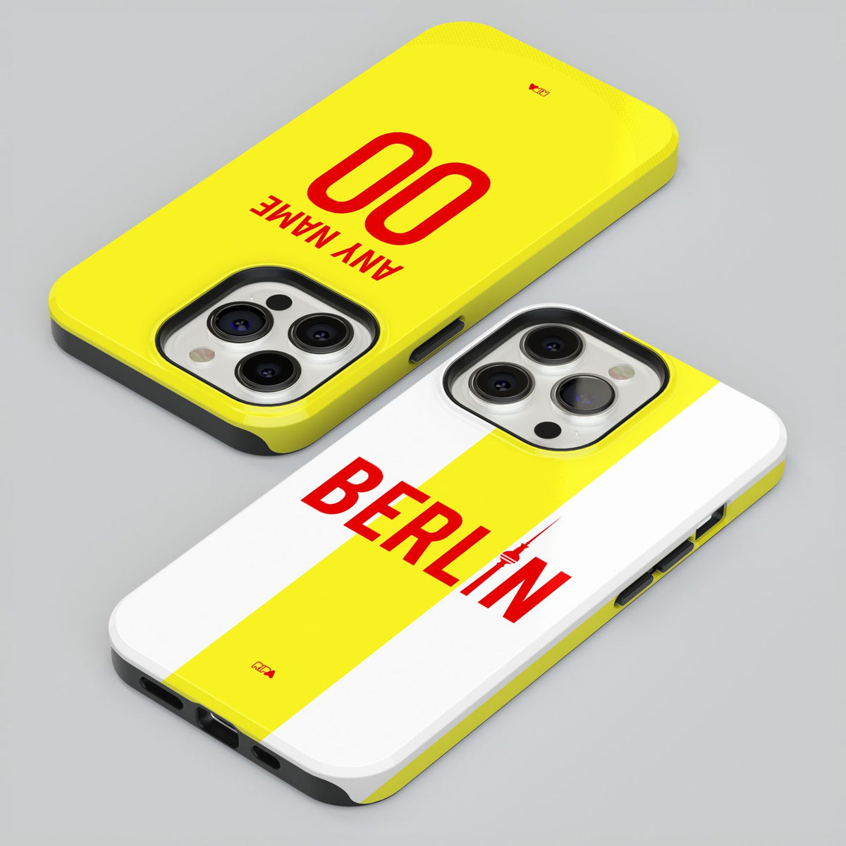 Phone case with the Union Berlin 2024-25 Alternate football shirt design by RIPA Football