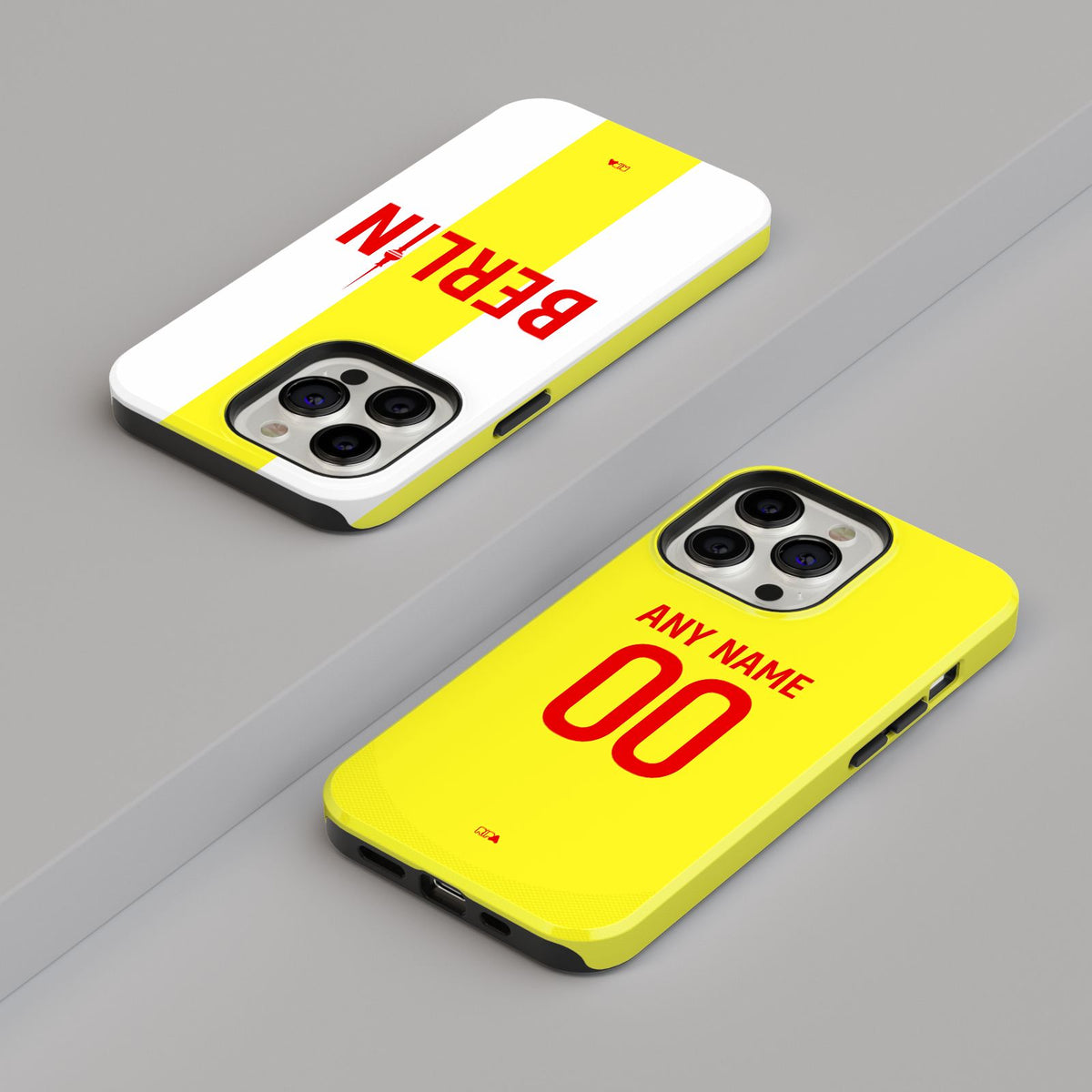 Phone case with the Union Berlin 2024-25 Alternate football shirt design by RIPA Football