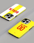 Phone case with the Union Berlin 2024-25 Alternate football shirt design by RIPA Football