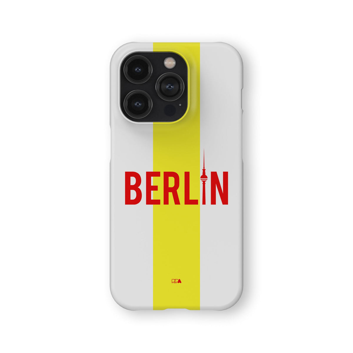 Phone case with the Union Berlin 2024-25 Alternate football shirt design by RIPA Football