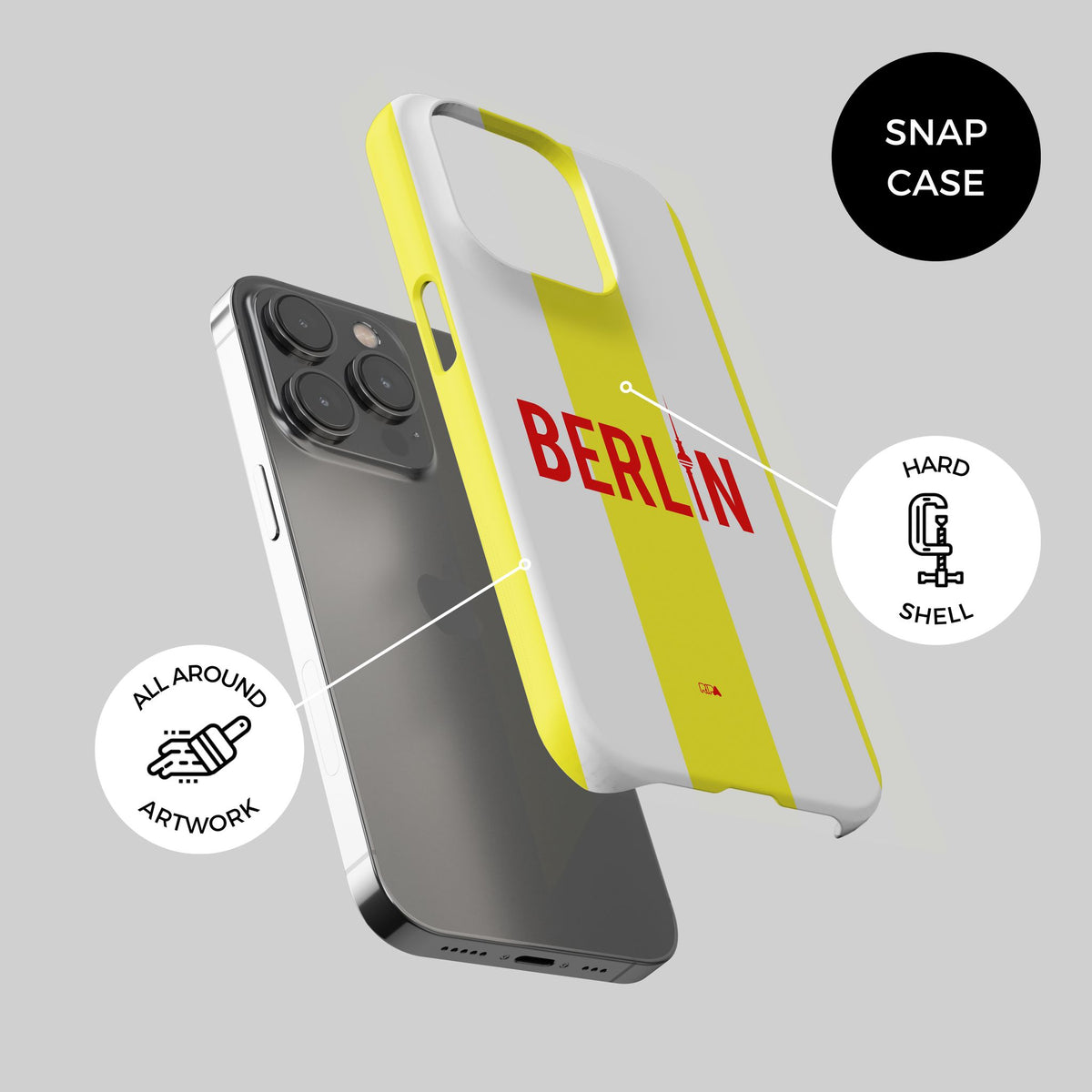Phone case with the Union Berlin 2024-25 Alternate football shirt design by RIPA Football