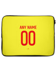 Laptop sleeve with the Union Berlin 2024-25 Alternate football shirt design by RIPA Football