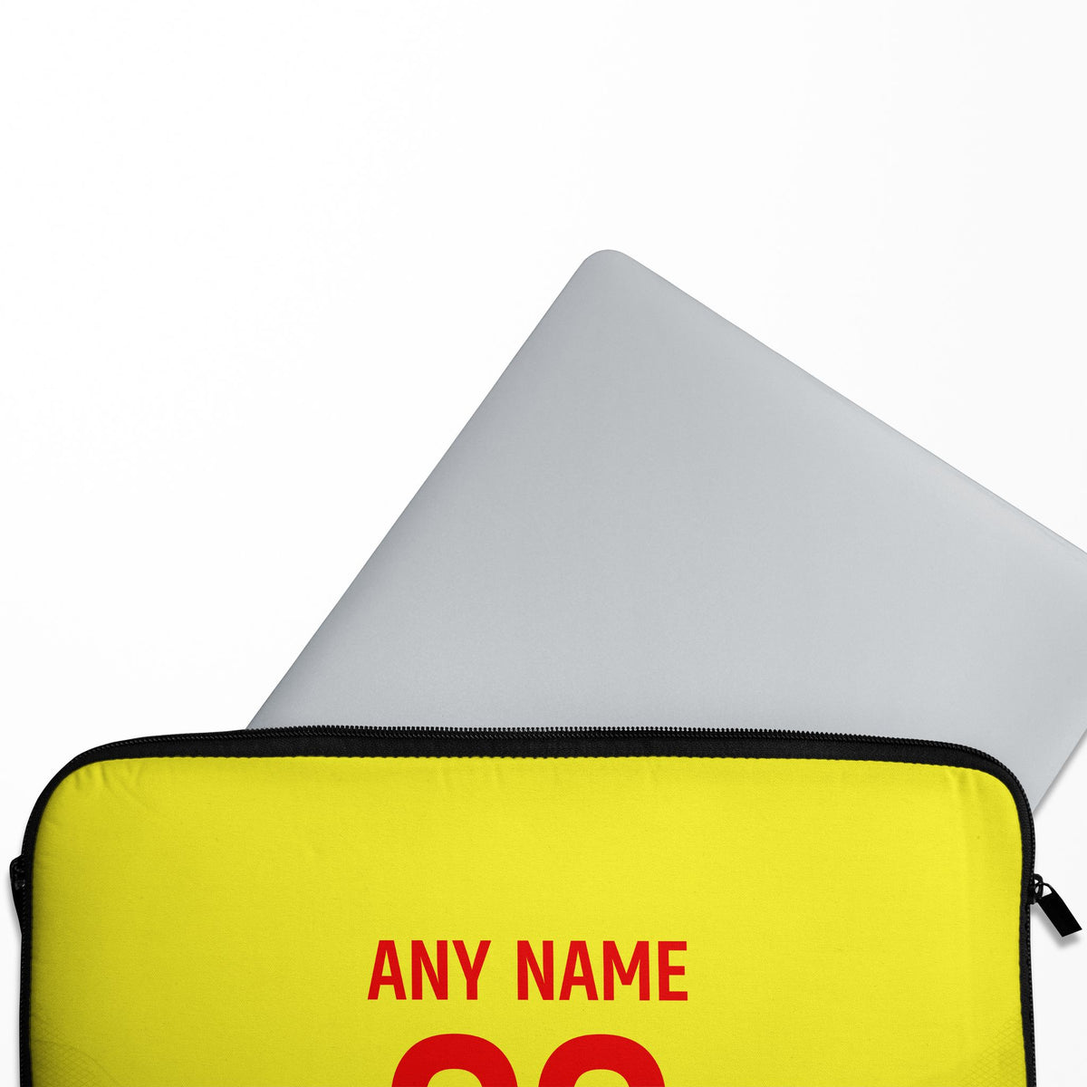 Laptop sleeve with the Union Berlin 2024-25 Alternate football shirt design by RIPA Football