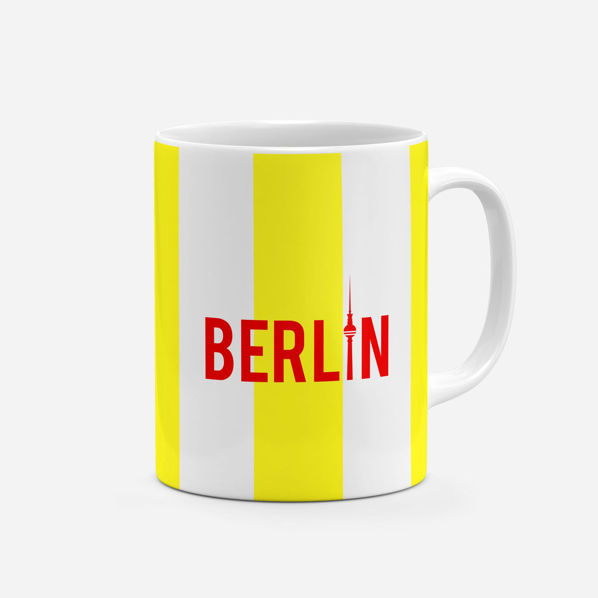 Mug with the Union Berlin 2024-25 Alternate football shirt design by RIPA Football