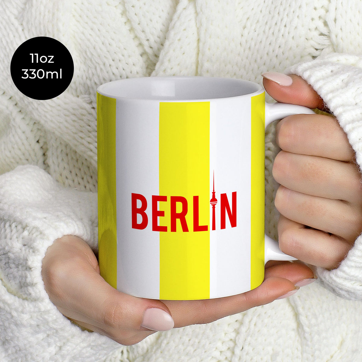 Mug with the Union Berlin 2024-25 Alternate football shirt design by RIPA Football