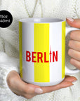 Mug with the Union Berlin 2024-25 Alternate football shirt design by RIPA Football