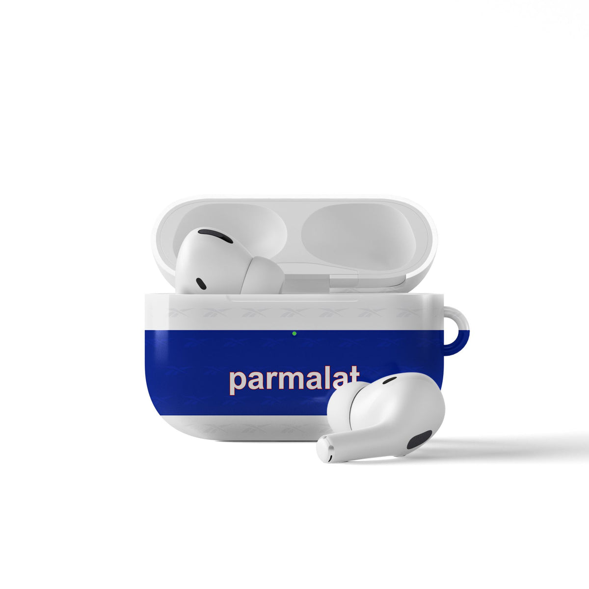 AirPods case with the Universidad Católica 1998-99 Home football shirt design by RIPA Football