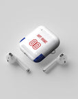 AirPods case with the Universidad Católica 1998-99 Home football shirt design by RIPA Football