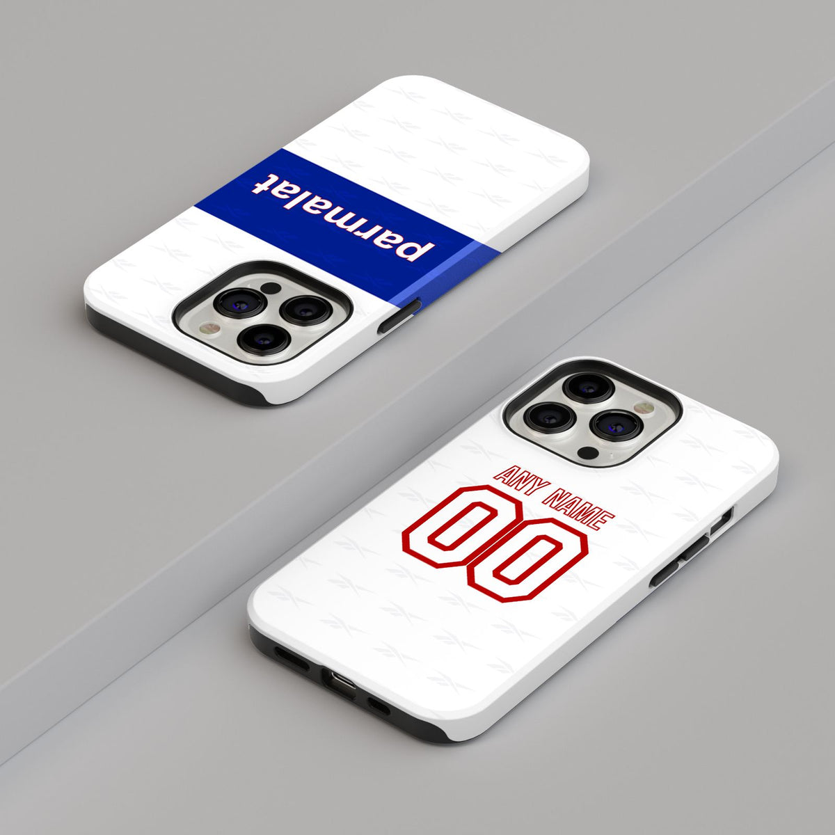 Phone case with the Universidad Católica 1998-99 Home football shirt design by RIPA Football